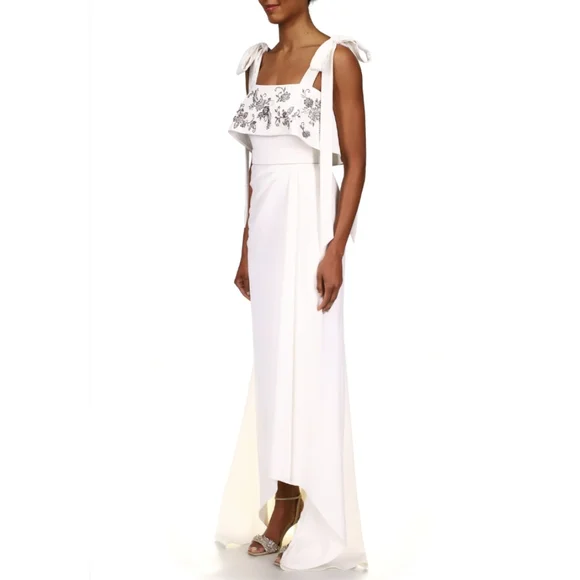 NWT Badgley Mischka Enchanting Beaded Bodice Gown - COCKTAIL LENGTH